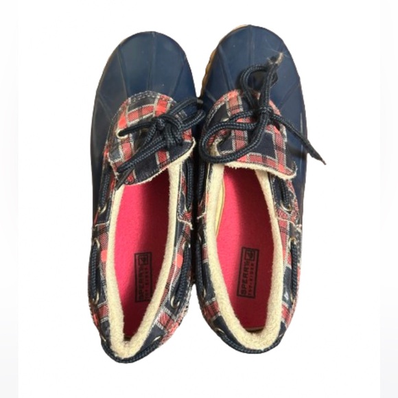 Sperry Top Sider Navy And Red Size 4 Rain Shoes - Picture 4 of 6